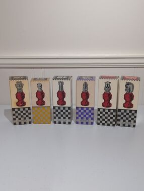 vintage Avon chess piece bottles from the 1970s - empty bottle - 6pcs